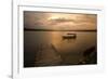 Guatemala Flores Lake and Pontoon at Sunset-null-Framed Photographic Print