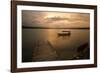 Guatemala Flores Lake and Pontoon at Sunset-null-Framed Photographic Print