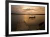 Guatemala Flores Lake and Pontoon at Sunset-null-Framed Photographic Print