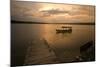Guatemala Flores Lake and Pontoon at Sunset-null-Mounted Photographic Print