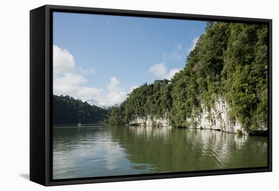 Guatemala, Izabal, Rio Dulce River. Gorge View of the Rio Dulce-Cindy Miller Hopkins-Framed Stretched Canvas