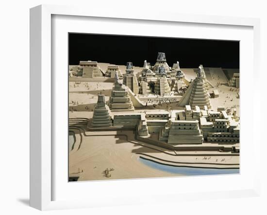 Guatemala, Plastic Model of Tikal Temples-null-Framed Giclee Print