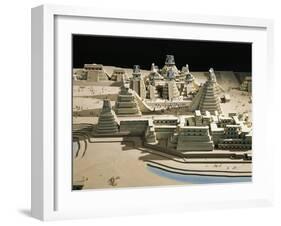 Guatemala, Plastic Model of Tikal Temples-null-Framed Giclee Print