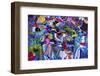 Guatemala, Santiago. Closeup of weaving at the market in Santiago.-Julie Eggers-Framed Photographic Print