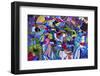 Guatemala, Santiago. Closeup of weaving at the market in Santiago.-Julie Eggers-Framed Photographic Print