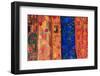 Guatemala, Santiago. Closeup of weavings in the market in the town of Santiago.-Julie Eggers-Framed Photographic Print