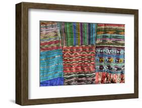 Guatemala. Typical Guatemalan textile; fabric scraps of various colors and textures forming a quilt-Kymri Wilt-Framed Photographic Print