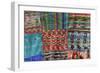 Guatemala. Typical Guatemalan textile; fabric scraps of various colors and textures forming a quilt-Kymri Wilt-Framed Photographic Print