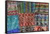 Guatemala. Typical Guatemalan textile; fabric scraps of various colors and textures forming a quilt-Kymri Wilt-Framed Stretched Canvas