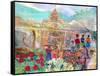 Guatemalan shrine, 2021 (Dyes on silk )-Hilary Simon-Framed Stretched Canvas