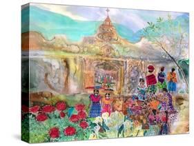 Guatemalan shrine, 2021 (Dyes on silk )-Hilary Simon-Stretched Canvas