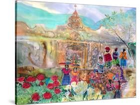 Guatemalan shrine, 2021 (Dyes on silk )-Hilary Simon-Stretched Canvas