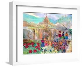 Guatemalan shrine, 2021 (Dyes on silk )-Hilary Simon-Framed Giclee Print