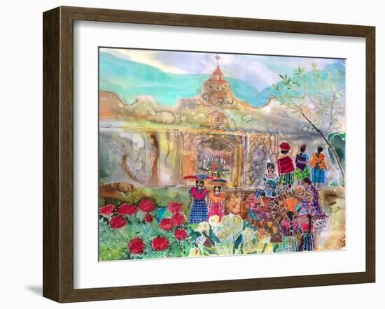 Guatemalan shrine, 2021 (Dyes on silk )-Hilary Simon-Framed Giclee Print