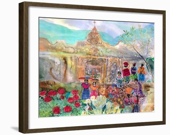 Guatemalan shrine, 2021 (Dyes on silk )-Hilary Simon-Framed Giclee Print