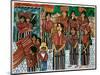 Guatemalen Girls, Solola, 2023 (Watercolour on Paper)-Hilary Simon-Mounted Giclee Print