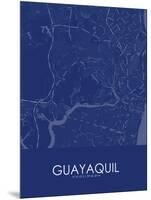 Guayaquil, Ecuador Blue Map-null-Mounted Poster