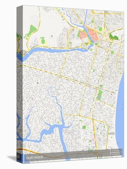 Guayaquil, Ecuador Map-null-Stretched Canvas