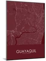 Guayaquil, Ecuador Red Map-null-Mounted Poster