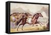 Guaycuru Indians on Horseback-JB Debret-Framed Stretched Canvas