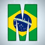 Brazil Flag Brazilian Alphabet Letters Words-gubh83-Art Print