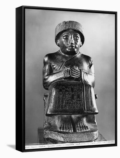 Gudea, Prince of Lagash, Dedicated to Ningizzada, Neo-Sumerian, Telloh, Ancient Girsu, c.2130 BC-Mesopotamian-Framed Stretched Canvas