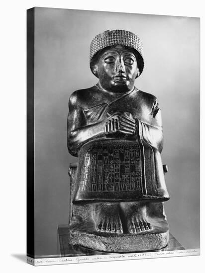 Gudea, Prince of Lagash, Dedicated to Ningizzada, Neo-Sumerian, Telloh, Ancient Girsu, c.2130 BC-Mesopotamian-Stretched Canvas