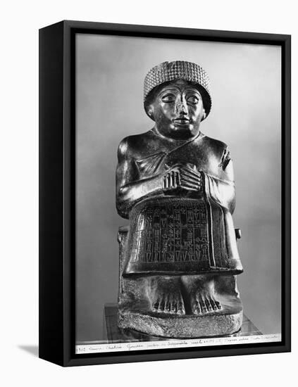 Gudea, Prince of Lagash, Dedicated to Ningizzada, Neo-Sumerian, Telloh, Ancient Girsu, c.2130 BC-Mesopotamian-Framed Stretched Canvas