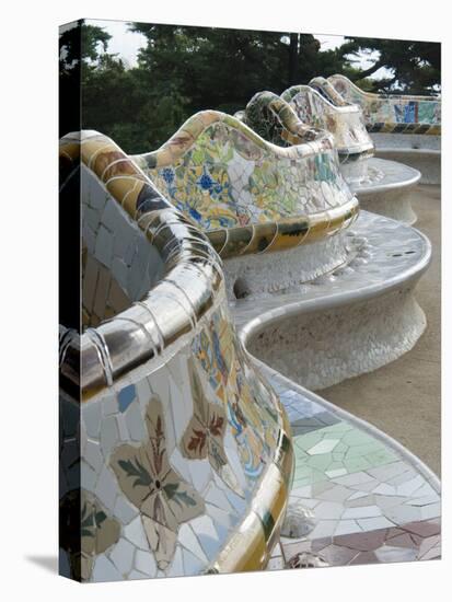 Guell Park (Parc Guell), UNESCO World Heritage Site, Barcelona, Catalunya (Catalonia), Spain-Nico Tondini-Stretched Canvas