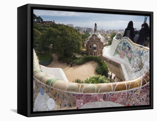 Guell Park (Parc Guell), UNESCO World Heritage Site, Barcelona, Catalunya (Catalonia), Spain-Nico Tondini-Framed Stretched Canvas