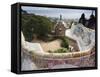 Guell Park (Parc Guell), UNESCO World Heritage Site, Barcelona, Catalunya (Catalonia), Spain-Nico Tondini-Framed Stretched Canvas