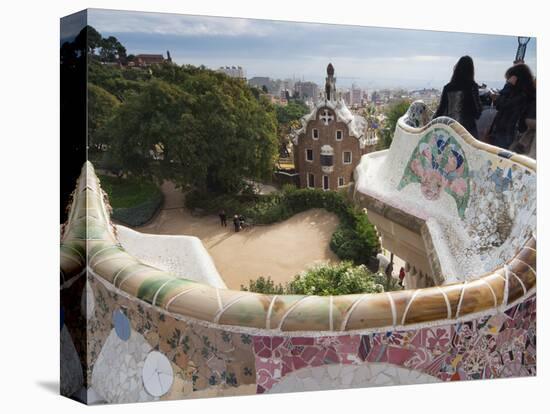 Guell Park (Parc Guell), UNESCO World Heritage Site, Barcelona, Catalunya (Catalonia), Spain-Nico Tondini-Stretched Canvas