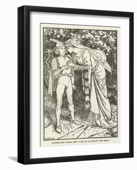 Guenevere Sends Her Page to Lancelot for Help-Henry Justice Ford-Framed Giclee Print