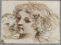 Etude d'une tête de jeune homme vue de face et penchée à gauche-Guerchin Le-Giclee Print