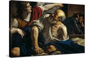 Guercino / 'Saint Peter Freed by an Angel', ca. 1622, Italian School, Oil on canvas, 105 cm x 1...-GUERCINO-Stretched Canvas