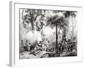 Guerillas, Engraved by Victor Adam-Johann Moritz Rugendas-Framed Giclee Print