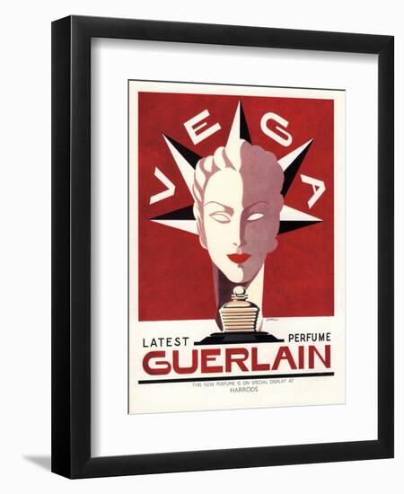 Guerlain, Guerlain Vega Art Deco Womens, UK, 1940-null-Framed Giclee Print