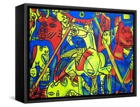 Guernica-Abstract Graffiti-Framed Stretched Canvas