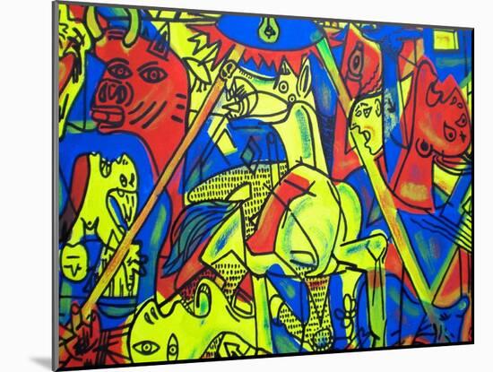 Guernica-Abstract Graffiti-Mounted Giclee Print