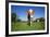 Guernsey Cow Striding Through Lush Spring Pasture, Granby, Connecticut, USA-Lynn M^ Stone-Framed Photographic Print