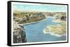 Guernsey Lake, North Platte River, Wyoming-null-Framed Stretched Canvas