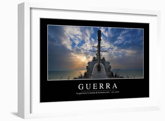 Guerra. Cita Inspiradora Y Póster Motivacional-null-Framed Photographic Print