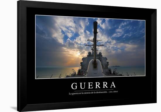 Guerra. Cita Inspiradora Y Póster Motivacional-null-Framed Photographic Print