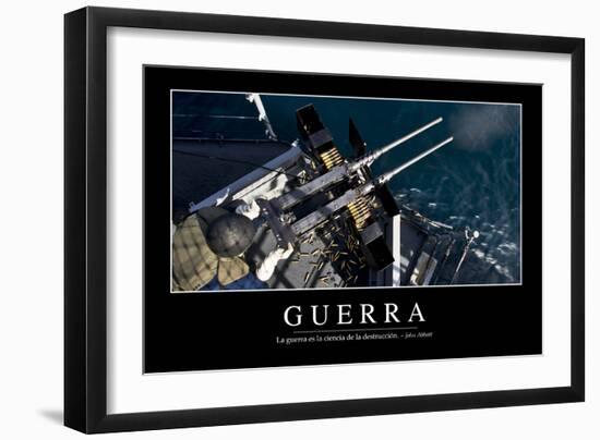 Guerra. Cita Inspiradora Y Póster Motivacional-null-Framed Photographic Print