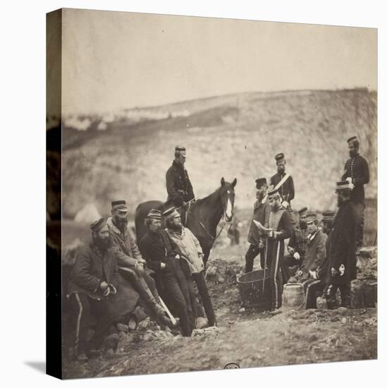 Guerre de Crimée;Incidents of Camp Life:Officers and Men of the 8th Hussars-Roger Fenton-Stretched Canvas