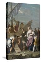 Guerre De Troie :  Enlevement D'helene  - the Embarkation of Helen of Troy Par Amigoni, Jacopo (167-Jacopo Amigoni-Stretched Canvas