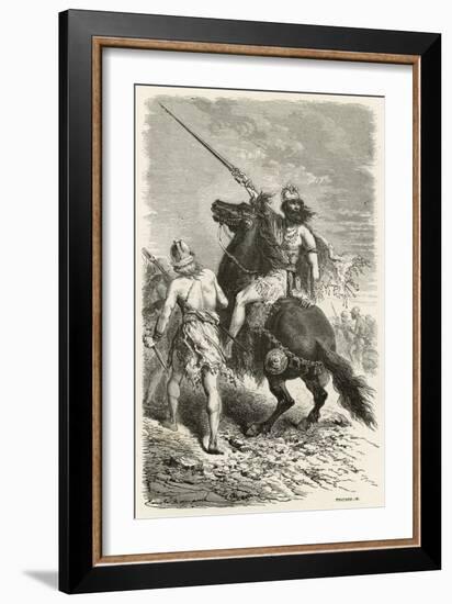 Guerriers a L'Epoque Du Fer-Emile Antoine Bayard-Framed Giclee Print