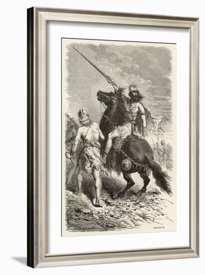 Guerriers a L'Epoque Du Fer-Emile Antoine Bayard-Framed Giclee Print