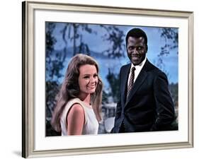 Guess Who's Coming To Dinner, Katharine Houghton, Sidney Poitier, 1967-null-Framed Photo