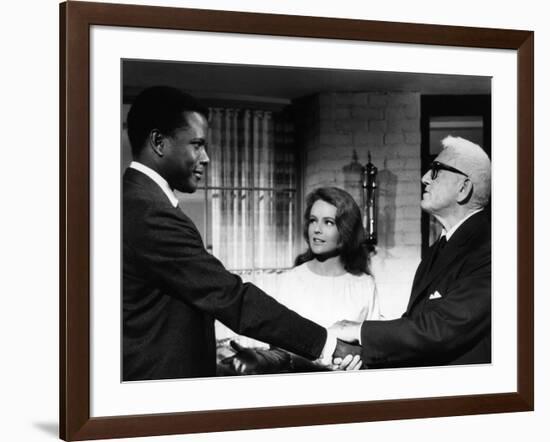 Guess Who's Coming To Dinner, Sidney Poitier, Katharine Houghton, Spencer Tracy, 1967-null-Framed Photo